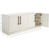 image:imageSAFAVIEH Couture Mallory TV Stand for up to 65 Flatscreen  White Wash 4 Doors with Interior Storage Entertainment Media Console Cabinet Fully Assembled SFV2120BWhite Washed