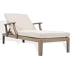 image:imageSAFAVIEH Couture Outdoor Patio Furniture Collection  Martinique Chaise Lounge Chair Natural Teak Solid Wood with Removable Beige Cushions CPT1066ANaturalBeige