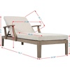 image:imageSAFAVIEH Couture Outdoor Patio Furniture Collection  Martinique Chaise Lounge Chair Natural Teak Solid Wood with Removable Beige Cushions CPT1066ANaturalBeige