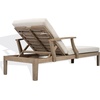 image:imageSAFAVIEH Couture Outdoor Patio Furniture Collection  Martinique Chaise Lounge Chair Natural Teak Solid Wood with Removable Beige Cushions CPT1066ANaturalBeige
