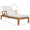 image:imageSAFAVIEH Couture Outdoor Patio Furniture Collection  Martinique Chaise Lounge Chair Natural Teak Solid Wood with Removable Beige Cushions CPT1066AWhiteNatural Teak