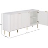 image:imageSAFAVIEH Furniture  Hilsa Media Stand for TVs up to 70  White amp Gold 3Door Entertainment Media Console  Storage Cabinet for Living Room Bedroom MED3116AWhiteGold