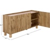 image:imageSAFAVIEH Furniture  Marrero Media Stand for TVs up to 65  Oak Entertainment Media Console  4Door Storage Cabinet for Living Room Bedroom MED3121AOak