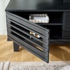 image:imageSAFAVIEH Furniture  Zulie Media Stand for TVs up to 65  Natural Brown Entertainment Media Console  Slatted Door Storage Cabinet for Living Room Bedroom MED3120ABlack
