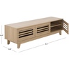 image:imageSAFAVIEH Furniture  Zulie Media Stand for TVs up to 65  Natural Brown Entertainment Media Console  Slatted Door Storage Cabinet for Living Room Bedroom MED3120ANatural