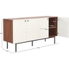 image:imageSAFAVIEH Mayln TV Stand for up to 70 Flatscreen  Bleached White amp White 4 Doors with Interior Storage Cabinet Sideboard Entertainment Media Console MED9634CIvoryWhite