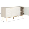 image:imageSAFAVIEH Mayln TV Stand for up to 70 Flatscreen  Bleached White amp White 4 Doors with Interior Storage Cabinet Sideboard Entertainment Media Console MED9634CBleached WhiteWhite