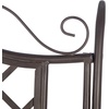 image:imageSAFAVIEH Outdoor  Abner Outdoor Iron Garden Bench  Antique White  Scrollwork Design  Ideal for Patio Deck Porch Garden 17 Seat Height PAT5017ARustic Brown