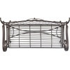 image:imageSAFAVIEH Outdoor  Abner Outdoor Iron Garden Bench  Antique White  Scrollwork Design  Ideal for Patio Deck Porch Garden 17 Seat Height PAT5017ARustic Brown