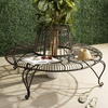 image:imageSAFAVIEH Outdoor  Ally Iron Tree Bench  Rustic Brown Iron Metal  Curved Scrollwork Garden Design  Ideal for Patio Deck Porch Garden 175 Seat Height PAT5019ARustic Brown