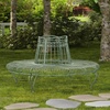 image:imageSAFAVIEH Outdoor  Ally Iron Tree Bench  Rustic Brown Iron Metal  Curved Scrollwork Garden Design  Ideal for Patio Deck Porch Garden 175 Seat Height PAT5019AAntique Dark Green