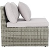 image:imageSAFAVIEH Outdoor  Pramla Settee and Ottoman Set  Grey amp Grey  Steel Frame with Cushion  Coastal Storage Design  Ideal for Patio Deck Porch Backyard PAT7515BGrey  Grey