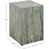 image:imageSAFAVIEH Outdoor  Tina Cube Accent Table  Smoke  Fully Assembled  Weather Resistant  Ideal for Deck Patio Backyard 118 W x 118 D x 177 H PAT6205BGreen Marble