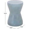 image:imageSAFAVIEH Outdoor  Torre Accent Stool  Modern Design  Powder Blue Concrete  Weather Resistant Side Table  Ideal for Patio Deck Backyard 122 W x 122 D x 173 H VNN1001D