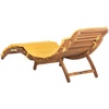 image:imageSAFAVIEH Outdoor Collection Pacifica Natural Brown Solid WoodYellow Cushion 3Piece Chaise Lounge Set with Table PAT7020DNaturalYellow