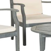 image:imageSAFAVIEH Outdoor Living Collection Anaheim 5Piece Outdoor Living SetAsh Grey  Beige