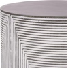image:imageSAFAVIEH Outdoor Patio Furniture Collection  Verona White amp Grey Ficonstone Round Drum Side Table Modern Accent Table Fully Assembled PAT1541AWhiteGrey
