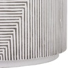 image:imageSAFAVIEH Outdoor Patio Furniture Collection  Verona White amp Grey Ficonstone Round Drum Side Table Modern Accent Table Fully Assembled PAT1541AWhiteGrey