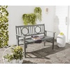 image:imageSAFAVIEH PAT6714K Outdoor Collection Piedmont Dark Slate Grey Folding BenchAsh Grey