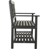 image:imageSAFAVIEH PAT6744A Collection Mayer Black 4921 Outdoor BenchDark Slate Gray