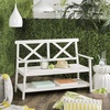 image:imageSAFAVIEH PAT6744A Collection Mayer Black 4921 Outdoor BenchWhite