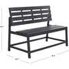 image:imageSAFAVIEH PAT6753A Collection Ruben Teak Balcony Bench and Table Outdoor SetDark Slate Gray
