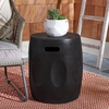 image:imageSafavieh Outdoor Zuri Black Modern Concrete Round Accent TableBlack