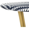 image:imageSafavieh PAT4012C Outdoor Collection Sidford White Rattan Bistro TableNavyWhite