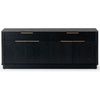 image:imageSAFAVIEH Couture Collection Gabrietta Medium OakBlack Entertainment Media TV Stand Fits up to a 65 Flatscreen Television Fully AssembledBlackGold