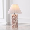 image:imageSAFAVIEH Couture Lighting  Mackenzie 25Inch Square Marble Table Lamp  Cream amp White  Modern Slim Pillar Design  Ideal for Living Room Bedroom  LED Bulb Included CTL1080ATanWhite