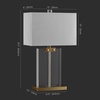 image:imageSAFAVIEH Couture Lighting  Maddock 255Inch Crystal Table Lamp  Clear amp Gold  Modern Sculpted Body Design  Ideal for Living Room Bedroom Entryway Home Office  LED Bulb Included CTL1033A