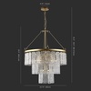 image:imageSAFAVIEH Couture Lighting  Marjory 4Light 238Inch 3Tier Chandelier  Gold  Glam Layered Design  Ideal for Dining Room Foyer Entryway  LED Bulb Included CTL1015A