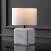 image:imageSAFAVIEH Couture Lighting Collection Zahra BlackWhite Marble 15inch Dimmable Table Lamp for Bedroom Living Room Home Office Desk Nightstand LED Bulb IncludedWhite