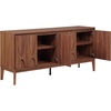image:imageSAFAVIEH Home Collection  Sibyl Walnut Sideboard Media Stand Fits up to 70 Flatscreen TV 4 Doors with Interior Storage MED9645AWalnut