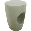 image:imageSAFAVIEH Outdoor  Aishi Accent Stool  Modern Design  Sage Green Concrete  Weather Resistant  Ideal for Patio Deck Backyard 14 W x 14 D x 177 H VNN1007E