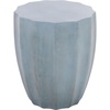 image:imageSAFAVIEH Outdoor  Jaslyn Accent Stool  Powder Blue Concrete  Modern Sculptural Drum Design  Ideal for Living Room Patio Deck Sunroom 153 W x 153 D x 177 H VNN1010D
