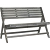 image:imageSAFAVIEH Outdoor Collection Luca Dark Slate Grey Folding BenchAsh Grey