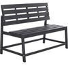 image:imageSAFAVIEH PAT6753A Collection Ruben Teak Balcony Bench and Table Outdoor SetDark Slate Gray