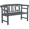 image:imageSafavieh PAT6743K Outdoor Collection Moorpark Grey 2 Seat Bench Dark Slate GrayAsh Grey