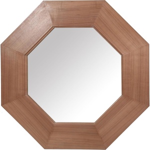 image:imageSAFAVIEH Couture Collection  Lacarlo Walnut Wood Octagon MirrorWalnut