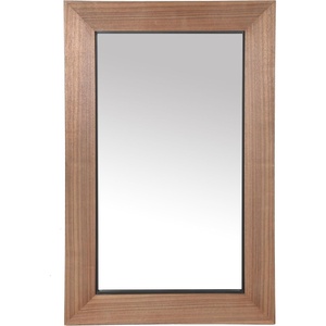 image:imageSAFAVIEH Couture Collection  Lacarlo Walnut Wood Rectangle MirrorWalnut
