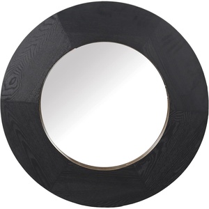 image:imageSAFAVIEH Couture Collection  Netta Black Wood Round MirrorBlack