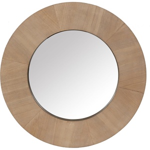 image:imageSAFAVIEH Couture Collection  Netta Black Wood Round MirrorNatural