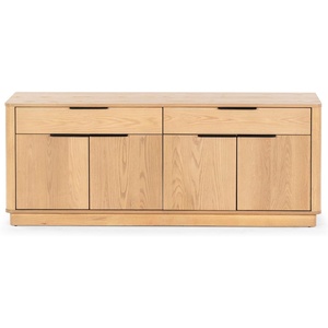 image:imageSAFAVIEH Couture Collection Gabrietta Medium OakBlack Entertainment Media TV Stand Fits up to a 65 Flatscreen Television Fully AssembledNaturalBlack