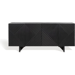 image:imageSAFAVIEH Couture Collection Hewitt Black 4Door Sideboard Fully AssembledBlack