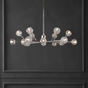 image:imageSAFAVIEH Couture Lighting  Breyer 18Light 345Inch Crystal Chandelier  Gold  Modern Sputnik Design  Ideal for Dining Room Foyer Entryway  LED Bulb Included CTL1023CNickle