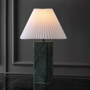 image:imageSAFAVIEH Couture Lighting  Mackenzie 25Inch Square Marble Table Lamp  Cream amp White  Modern Slim Pillar Design  Ideal for Living Room Bedroom  LED Bulb Included CTL1080ADark GreenWhite