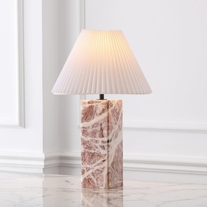 image:imageSAFAVIEH Couture Lighting  Mackenzie 25Inch Square Marble Table Lamp  Cream amp White  Modern Slim Pillar Design  Ideal for Living Room Bedroom  LED Bulb Included CTL1080ATanWhite