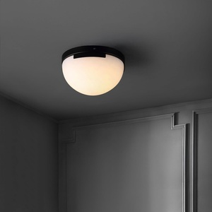 image:imageSAFAVIEH Couture Lighting Collection Eddie BrassOffWhite Alabaster Flush Mount Ceiling Light LED Bulb IncludedBlackOff White