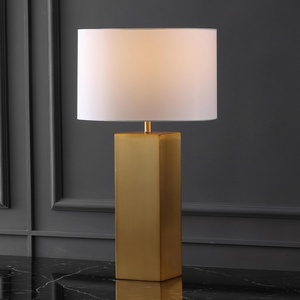 image:imageSAFAVIEH Couture Lighting Collection Hank GoldWhite Metal 28inch Table Lamp for Bedroom Living Room Home Office Desk Nightstand LED Bulb Included
